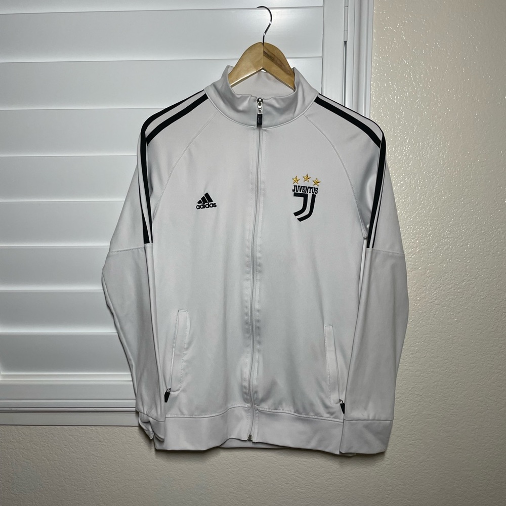 White Juventus Adidas Men’s Zip Up